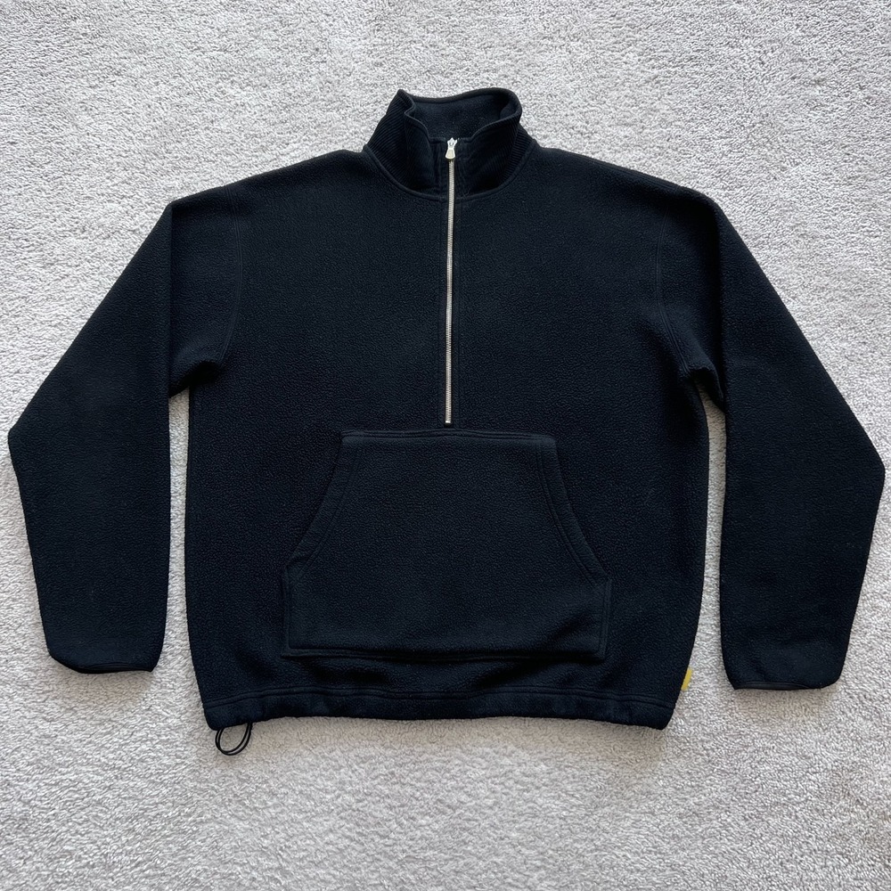 Yellow Label Co Sweatshirt Mens XL Black Fleece 1/2 Zip Canada Pullover